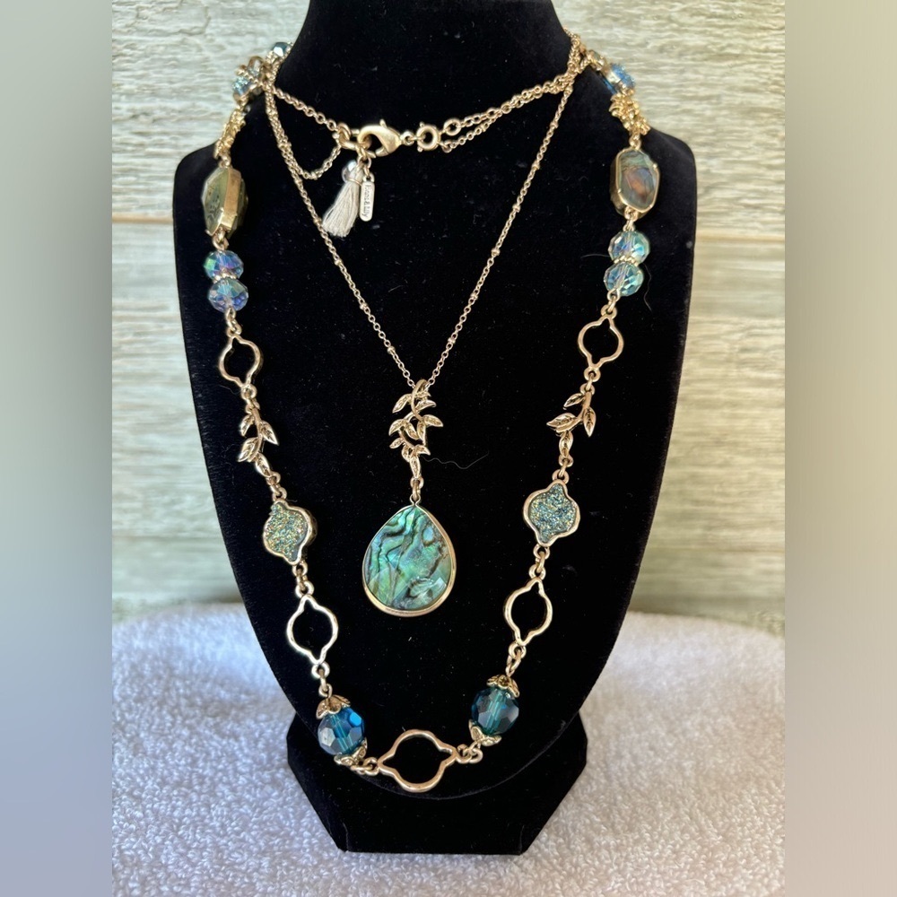 Lonna & Lilly 2-in-1 Abalone & Aurora Borealis Multi-Way Necklace